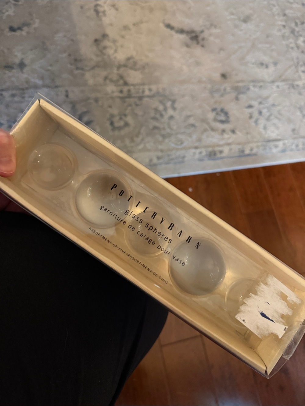 Pottery Barn Glass Spheres NEW